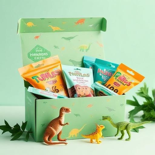 Dinosaur themed personalised treat box